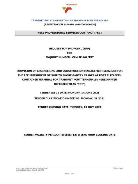 Fillable Online Tender Iclm Pe 558tpt Supply And Delivery Of Ppe Fax Email Print Pdffiller