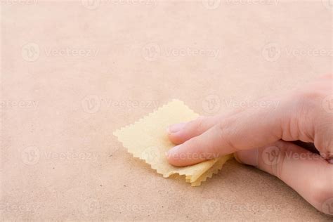 Yellow Color Mini Handkerchief In Hand 16153056 Stock Photo At Vecteezy