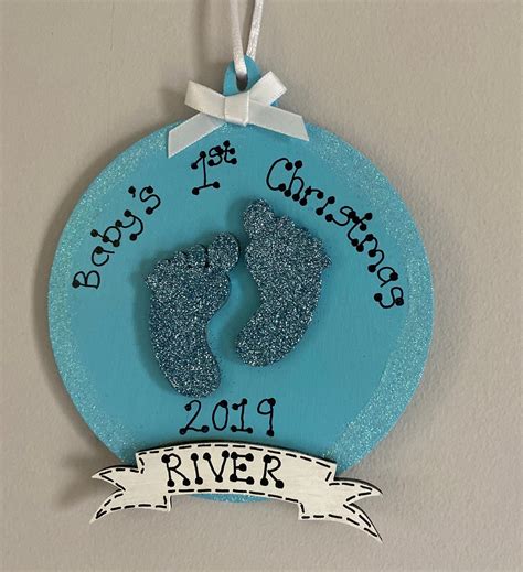 Babys First Christmas Bauble 1st Christmas Xmas Tree - Etsy