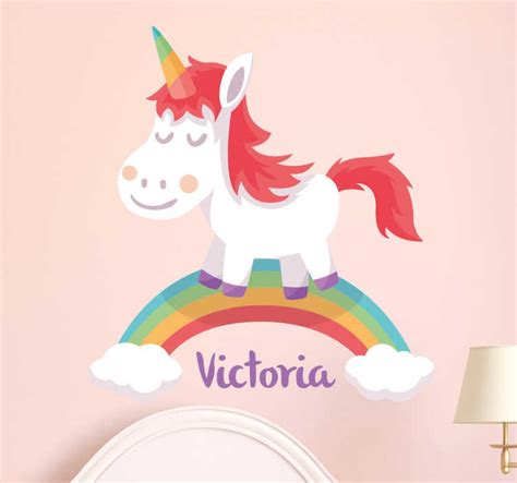 Vinilo Infantil Unicornio Personalizable TenVinilo