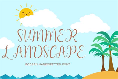 Summer Landscape Font · 1001 Fonts