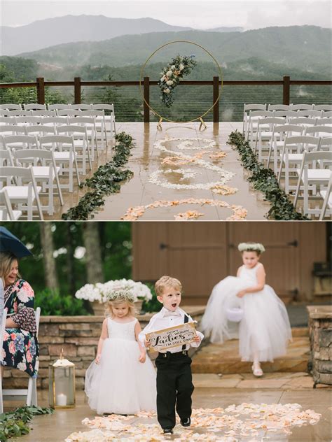 Ceremony With A Circle Arch And A Cute Ring Bearer A Wedding At The