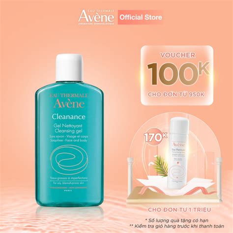 Gel rửa mặt tạo bọt cho da dầu nhạy cảm AVÈNE CLEANANCE CLEANSING GEL