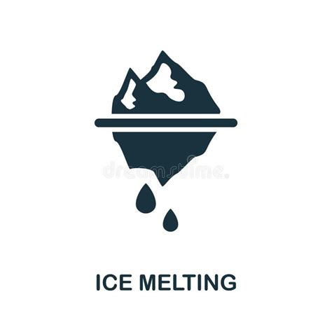 Melting Ice Icon Monochrome Simple Icon For Templates Web Design And