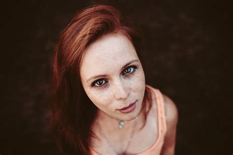 Women Model Freckles Redhead Face Portrait Wallpaper Coolwallpapers Me