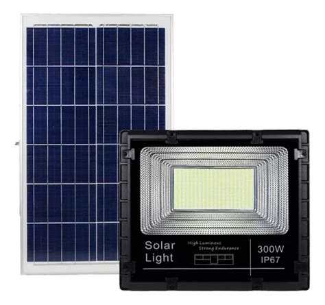 Reflector Led Solar 300w Uso Exterior Control Remoto Meses sin interés