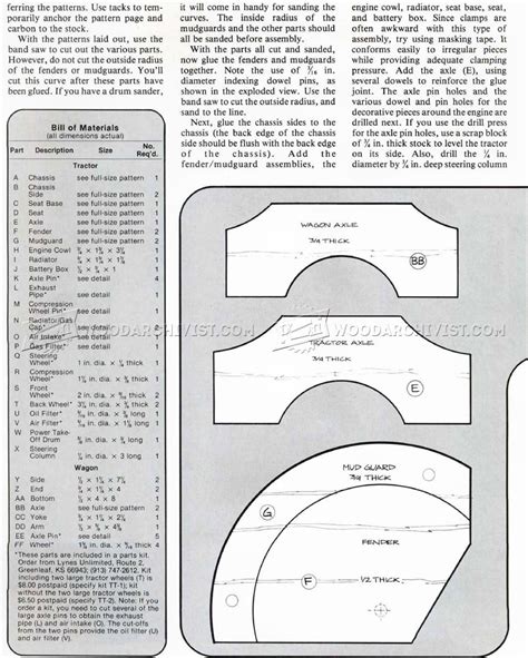 Wooden Toy Tractor Plans • WoodArchivist