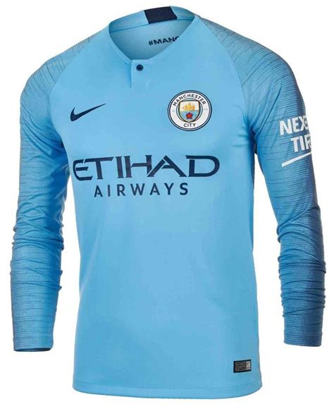 MANCHESTER CITY CAMISA MANGA LONGA 2019 TITULAR UNIFORME 1