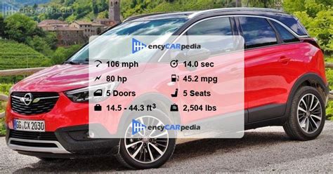 Opel Crossland X Specs Performance Dimensions