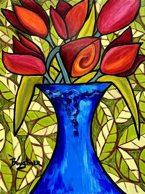 Beautiful Glass Painting Designs Of Flowers Outline