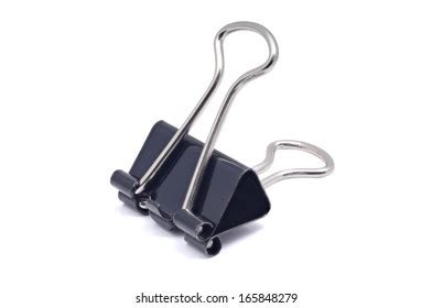 Black Binder Clip Isolated On White Stock Photo 165848279 Shutterstock