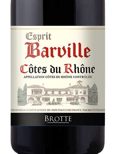 2016 Brotte Cotes du Rhône Esprit Barville Rouge Vivino US