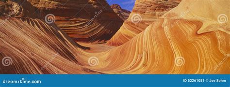 The Wave, Sandstone Formation, Kenab, Utah Stock Image - Image of ...