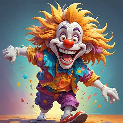 Cartoon Comic Creature Silly Circus Party Entertainment Happy Clown ...