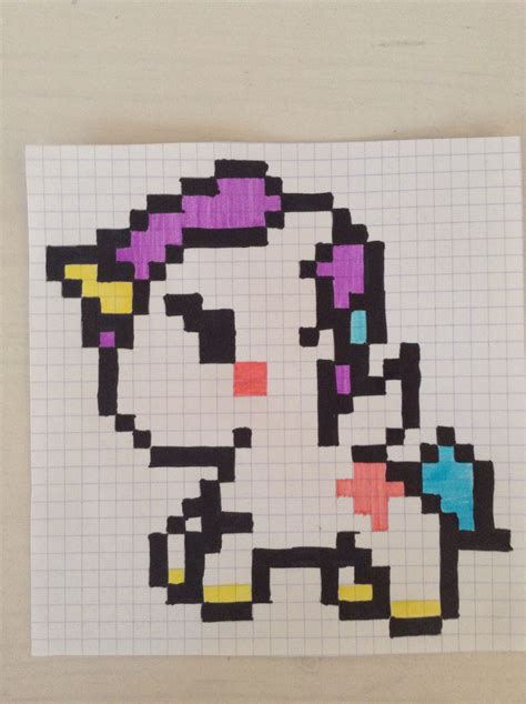 Licorne Facile Pixel Pixel Art Pixel Art Licorne Et Pixel Art Facile