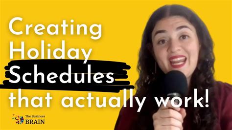 Creating Holiday Schedules That Actually Work Youtube