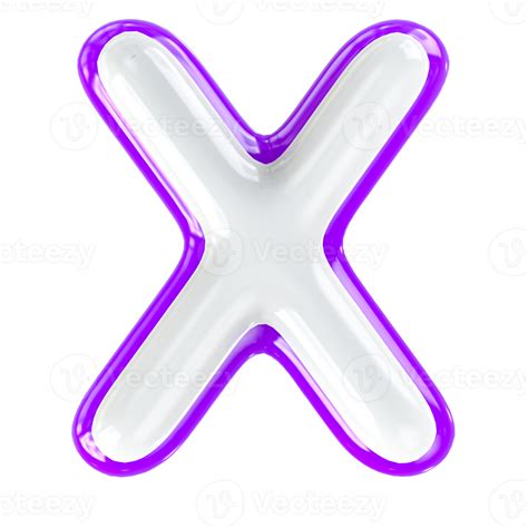 X Letter 3d Render 24346036 Png