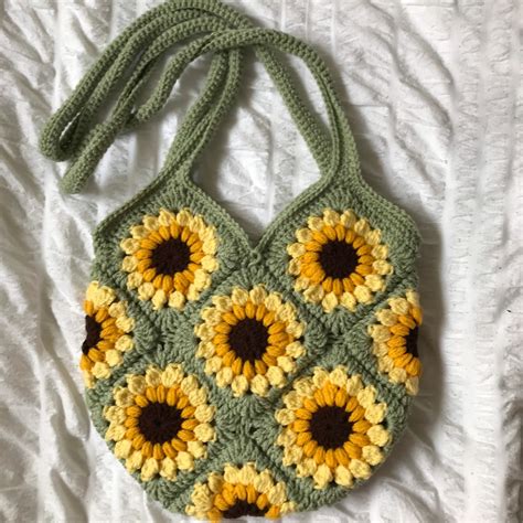 Sunflower Crochet Bag Free Pattern