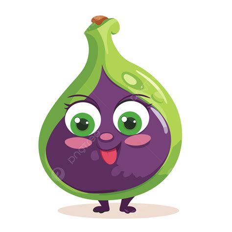 Fig Clipart Cute Blue And Purple Green Fig Fruit Cute Vector