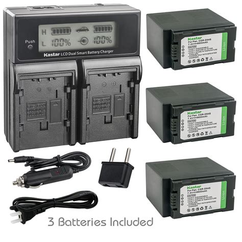 Kastar Battery Lcd Dual Fast Charger For Cga D54s Cgr D54s And Panasonic Ag Ac90 Ebay