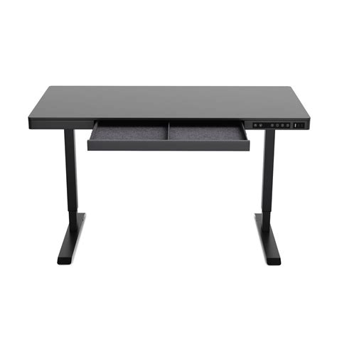 Bureau électrique avec tiroir 120 x 60 cm noir Gonser ch Magasin en