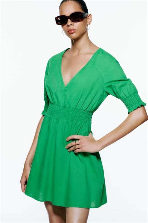 Arriba M S De Vestido Verde Zara Corto Ltima Tnbvietnam Edu Vn