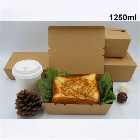 1250ml Kraft Paper Food Box At Rs 89piece Kraft Paper Food Box In Raigad Id 25516133191