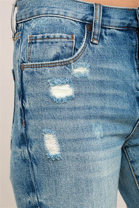 Blank Nyc Pin Up High Rise Distressed Skinny Jeans Medium Wash