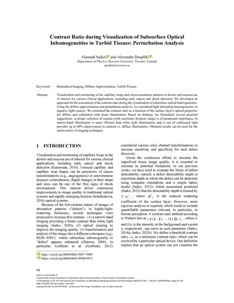 PDF Contrast Ratio During Visualization Of Subsurface Optical