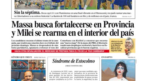 La Tapa Del Diario Perfil Del Domingo 5 De Noviembre De 2023 Perfil