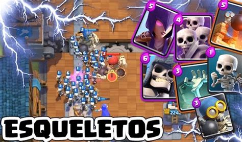 Deck De Cartas FULL Esqueletos E Mago De Gelo Clash Royale Dicas