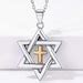 Large Stylish Crucifix Cross Heavy Mens Byzantine Necklace Waterproof