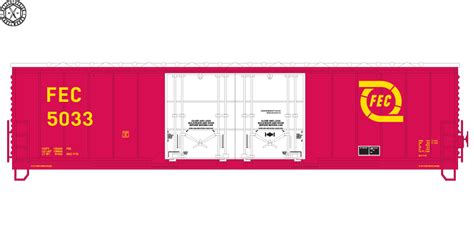 Florida East Coast 53ft Plug Door Box Car Decals CMR Products