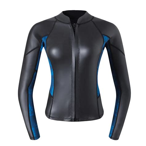 Dive Sail Women S Mm Wetsuit Jacket Top Long Sleeve Neoprene