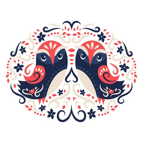 Owl Folk Art Floral Ornament PNG & SVG Design For T-Shirts | Floral art ...