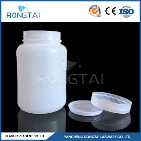 Rongtai Plastic Reagent Bottle Wide Mouth Chemical Cottles Factory PE