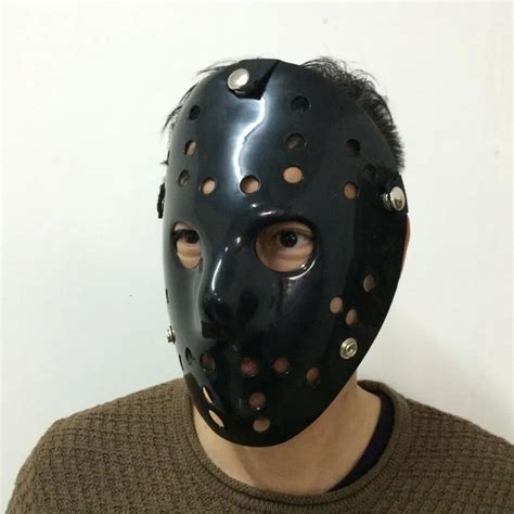 Cool Black Jason Mask Cosplay Full Face Mask Halloween Party Scary Mask ...