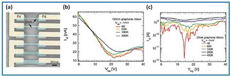 Gnr Based Fets Characteristics A Sem Image Of Gnr Devices