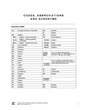 Fillable Online CODES ABBREVIATIONS Fax Email Print PdfFiller