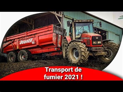 TRANSPORT DE FUMIER 2021 2 Massey Ferguson 6270 Jeantil GM 160