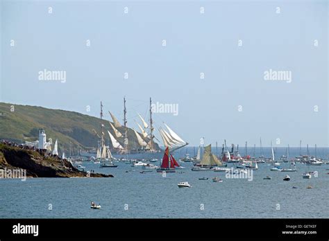 The Dar Mlodziezy Leaving Falmouth Harbour During The Parade Of Sail