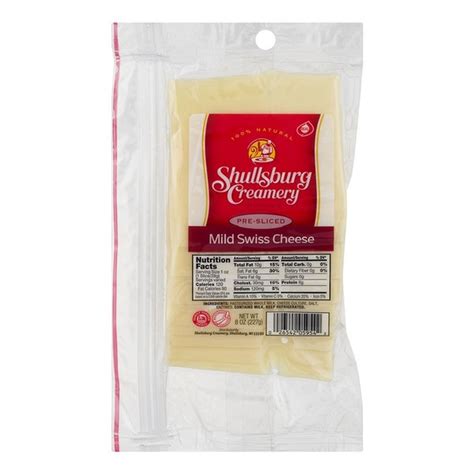 Shullsburg Creamery Pre Sliced Cheese Mild Swiss Oz Delivery Or