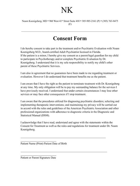 Fillable Online Consent Form Nebula Wsimg Fax Email Print Pdffiller