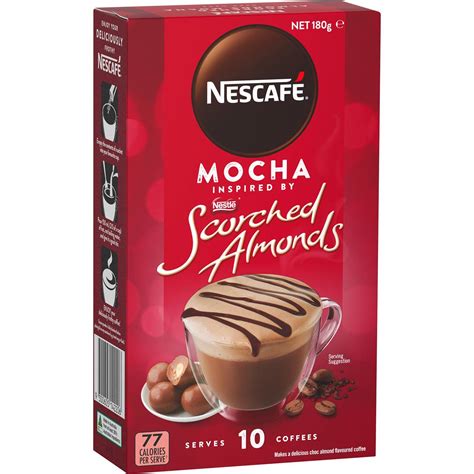 Nescafe Scorched Almond Mocha Coffee Sachets Pack Woolworths