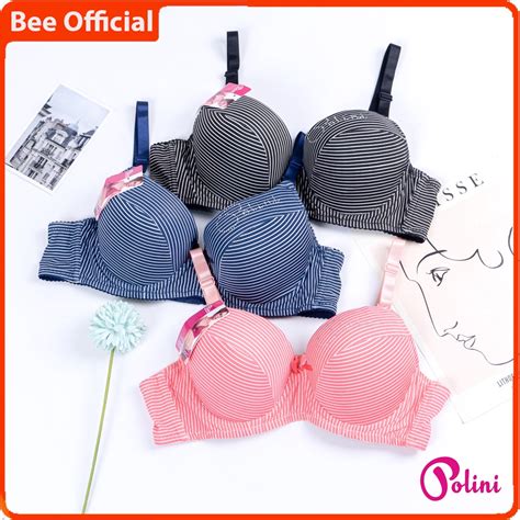 Jual BEE Bra Wanita Push Up Berkawat Bh Polini Kait 3 Pakaian Dalam