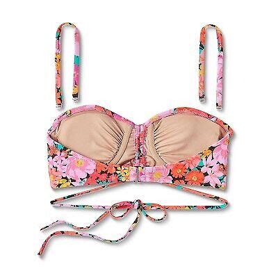 Women S Strappy Bandeau Bikini Top Shade Shore Multi Floral Print