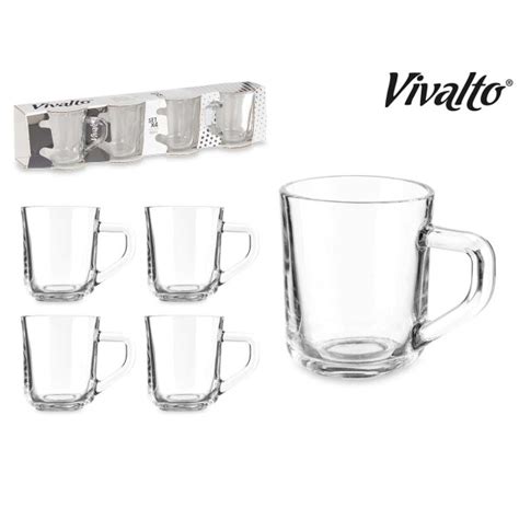 Tazas Vidrio Cafe Con Asa Ml Unidad