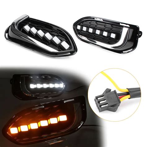 Pcs Led Daytime Running Fog Driving Lights Work Lamp Drl For Honda Fit