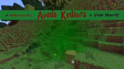 HOW TO The Unforgivable Spell Avada Kedavra In Vanilla Minecraft