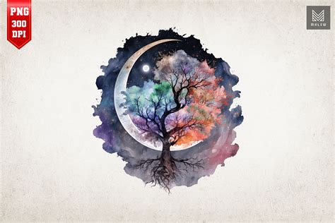 Watercolor Beautiful Tree Of Life 2 By Mulew Art Thehungryjpeg